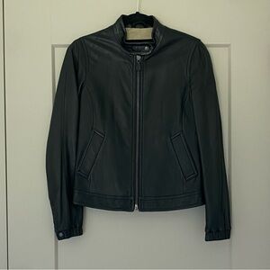 Coach Women’s Black Leather Jacket - Size XS